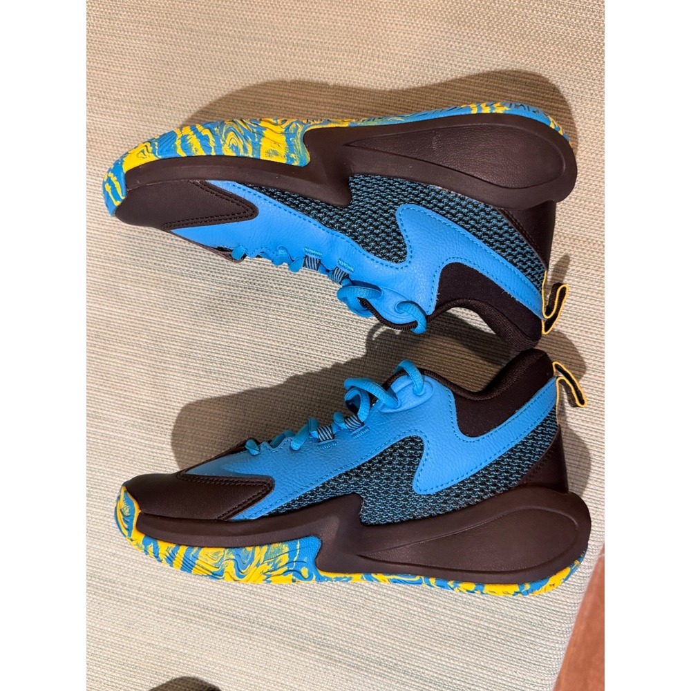 Under Armour Curry 3Z 25 Kids 6Y Basketball Shoes Blue Yellow 6000751-420